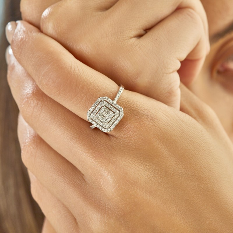 2.12 Karat Baget Pırlanta Set
