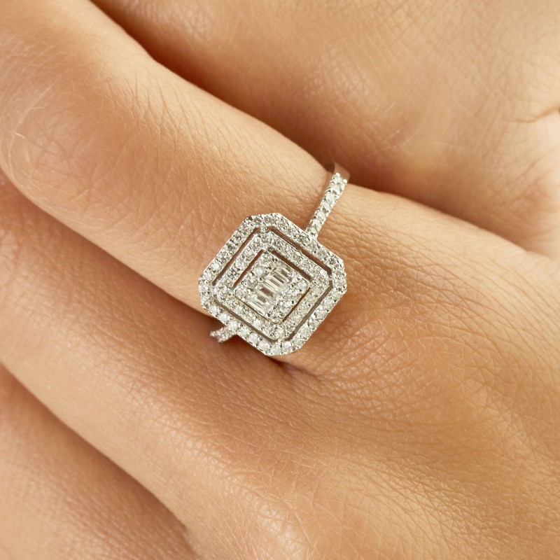2.12 Karat Baget Pırlanta Set