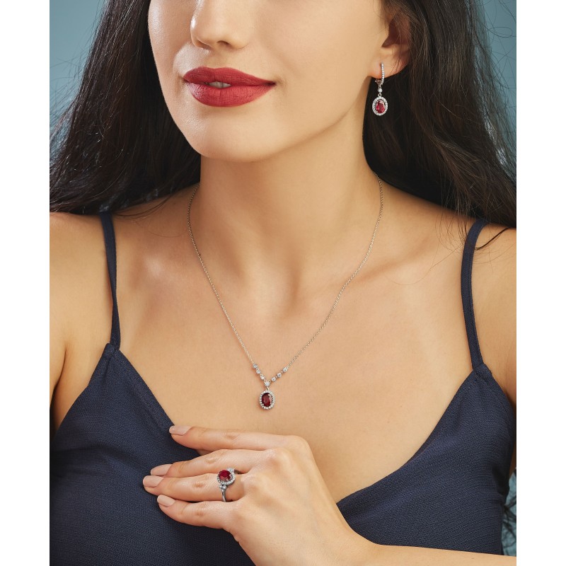 8.53 Karat Yakut Taşlı Pırlanta Set