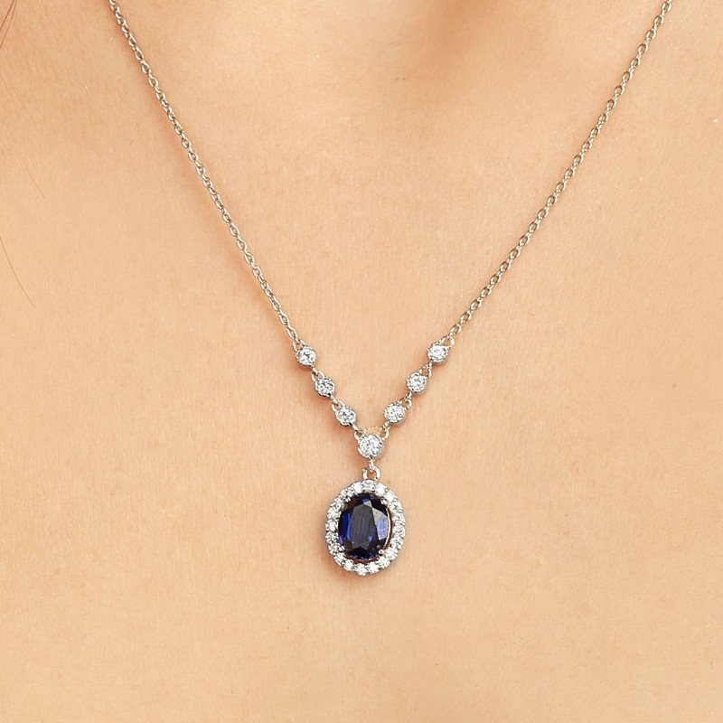 8.17 Karat Safir Taşlı Pırlanta Set