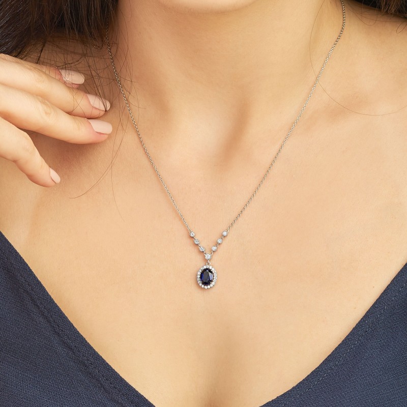 8.17 Karat Safir Taşlı Pırlanta Set