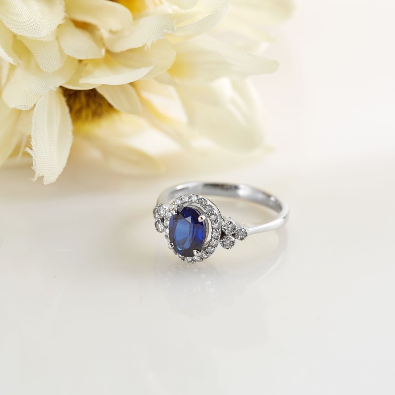 8.17 Karat Safir Taşlı Pırlanta Set