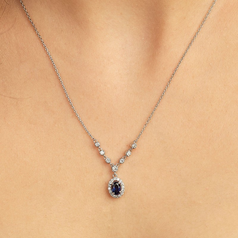 3.45 Karat Safir Taşlı Pırlanta Set