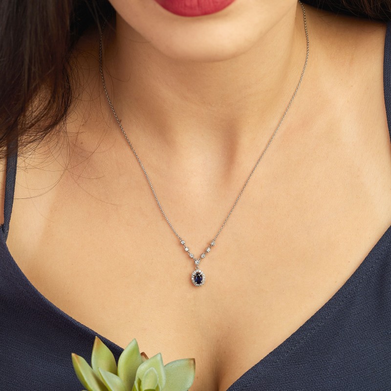 3.45 Karat Safir Taşlı Pırlanta Set