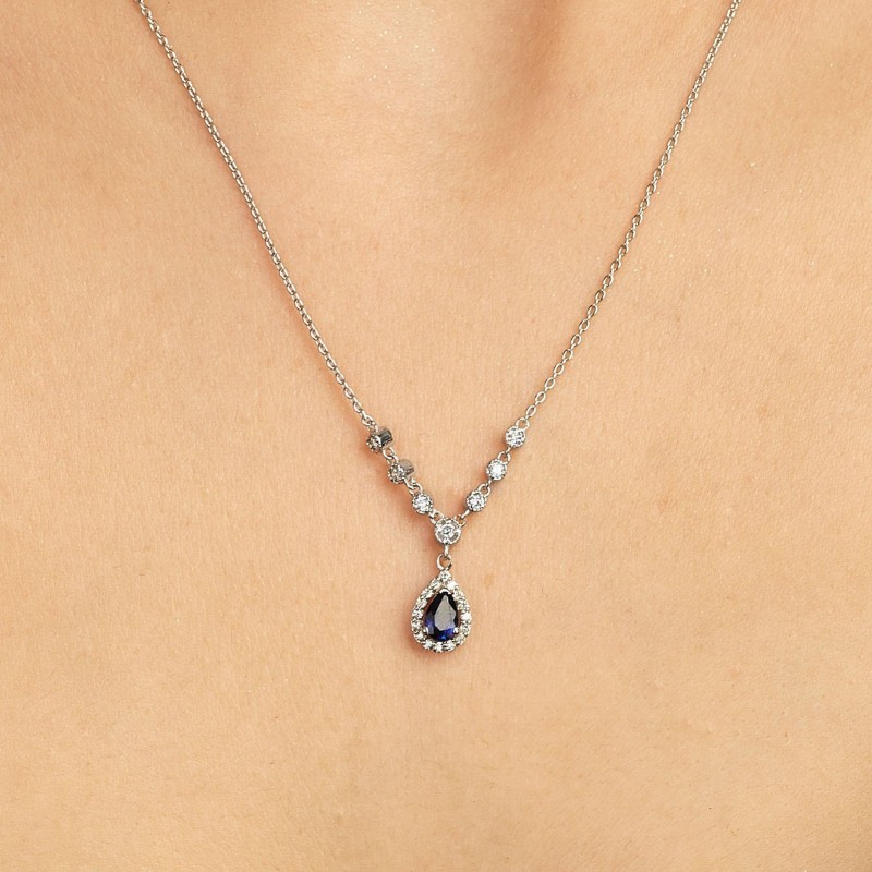 2.83 Karat Safir Taşlı Pırlanta Set