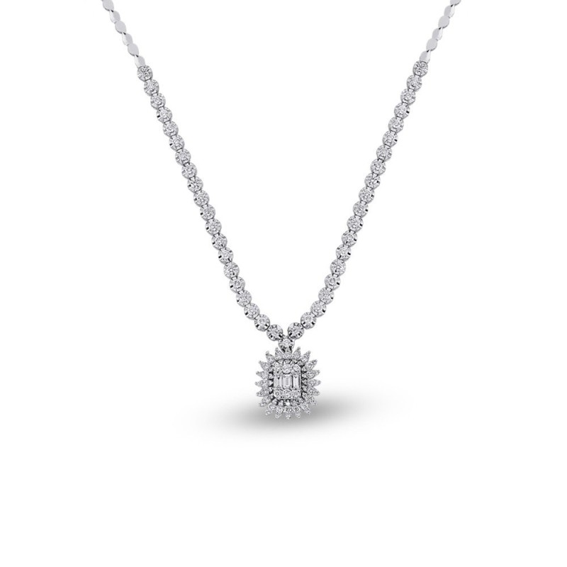 6.91 Karat Baget Pırlanta Gerdanlık Set