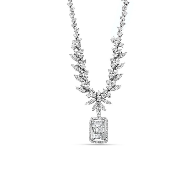 4.74 Karat Baget Pırlanta Gerdanlık Set