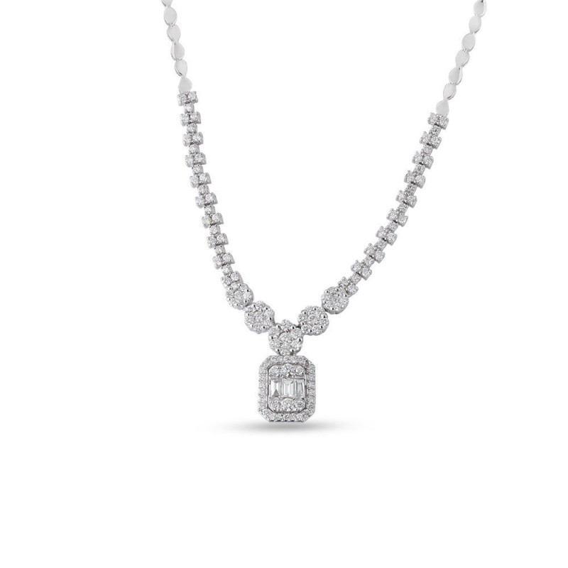 2.75 Karat Baget Pırlanta Gerdanlık Set