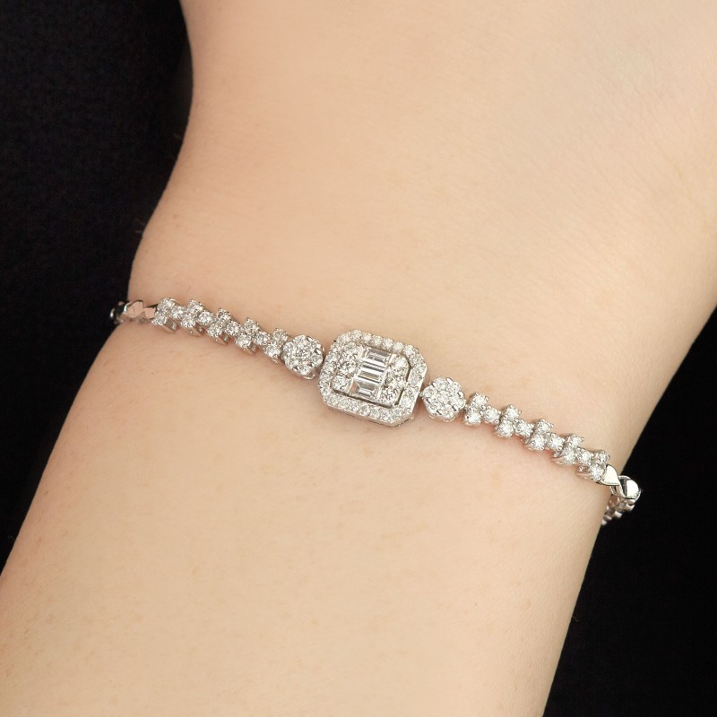 2.75 Karat Baget Pırlanta Gerdanlık Set