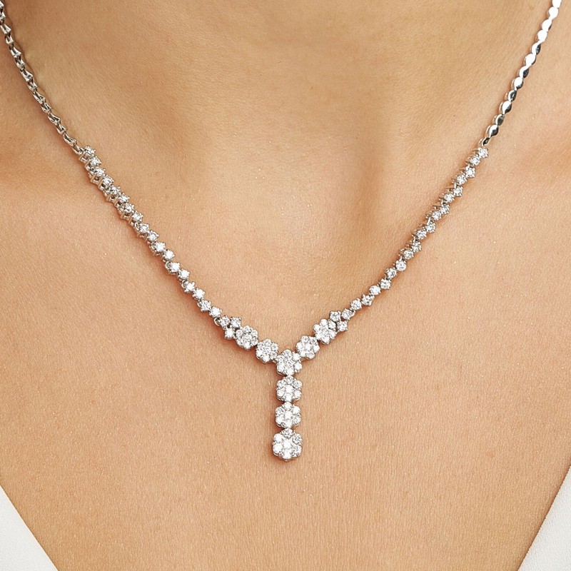4.06 Karat  Pırlanta Gerdanlık Set