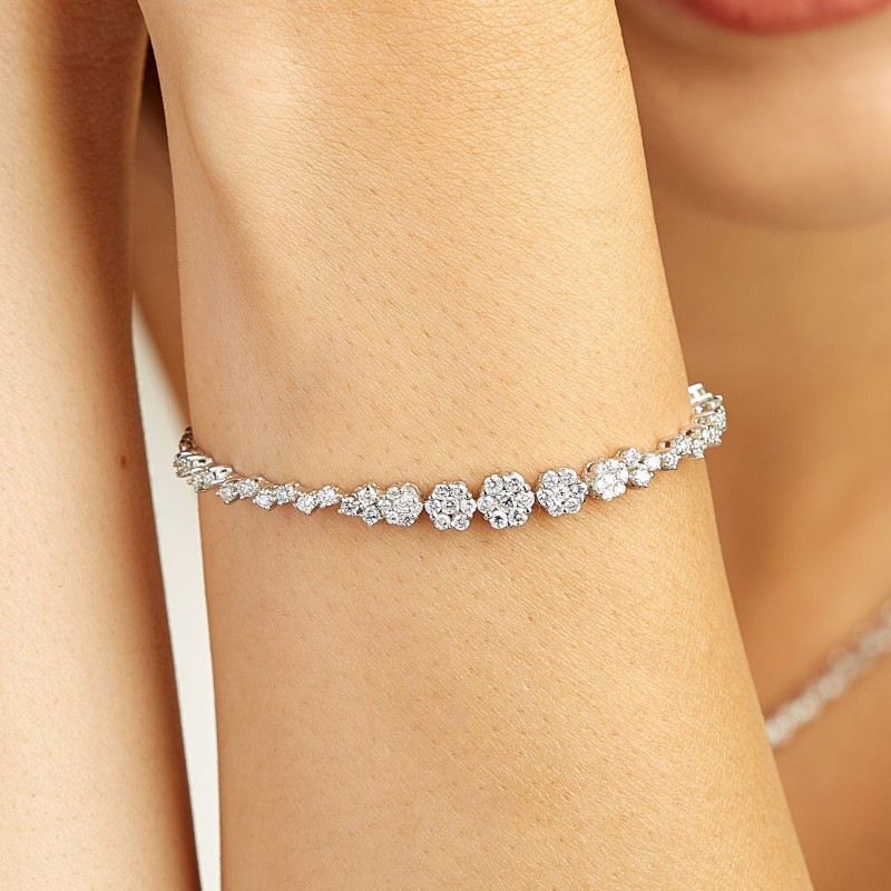 4.06 Karat  Pırlanta Gerdanlık Set