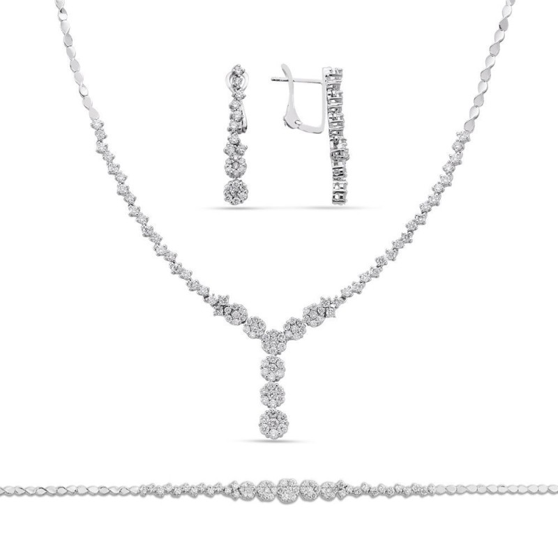4.06 Karat  Pırlanta Gerdanlık Set