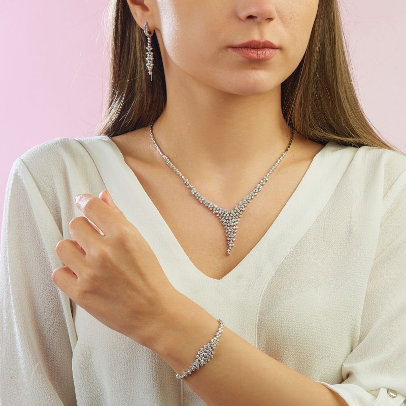 7.56 Karat Pırlanta Gerdanlık Set
