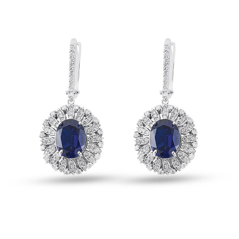 18.82 Karat Safir Taşlı Pırlanta Set