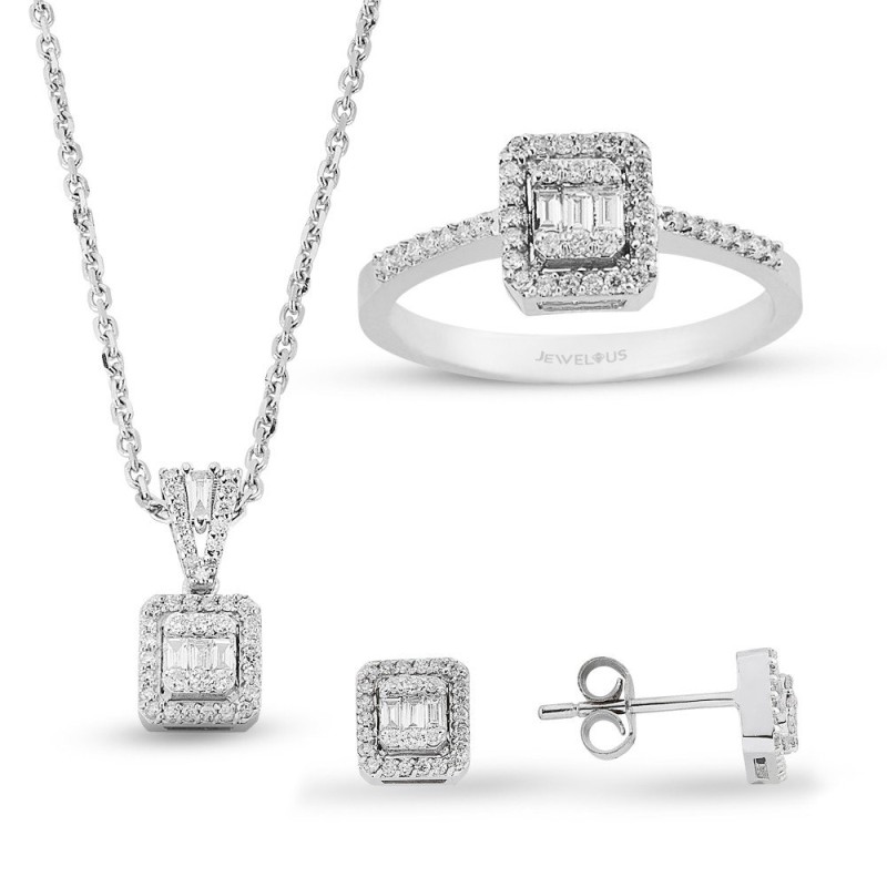 0.84 Karat Baget Pırlanta Set