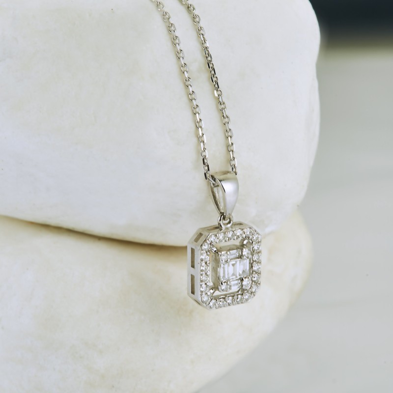 0.79 Karat Baget Pırlanta Set