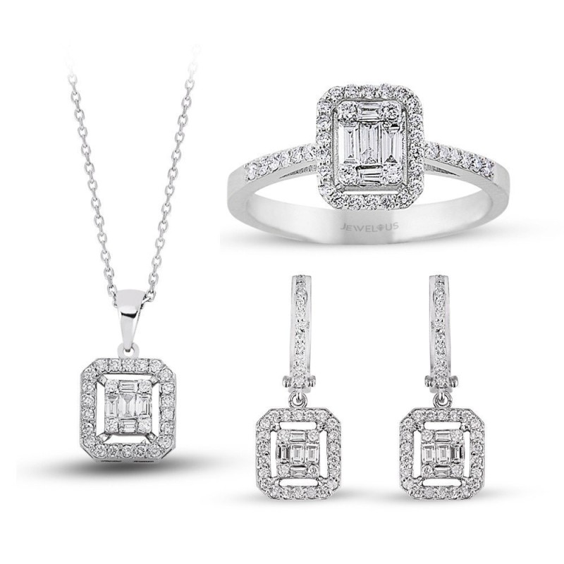0.79 Karat Baget Pırlanta Set