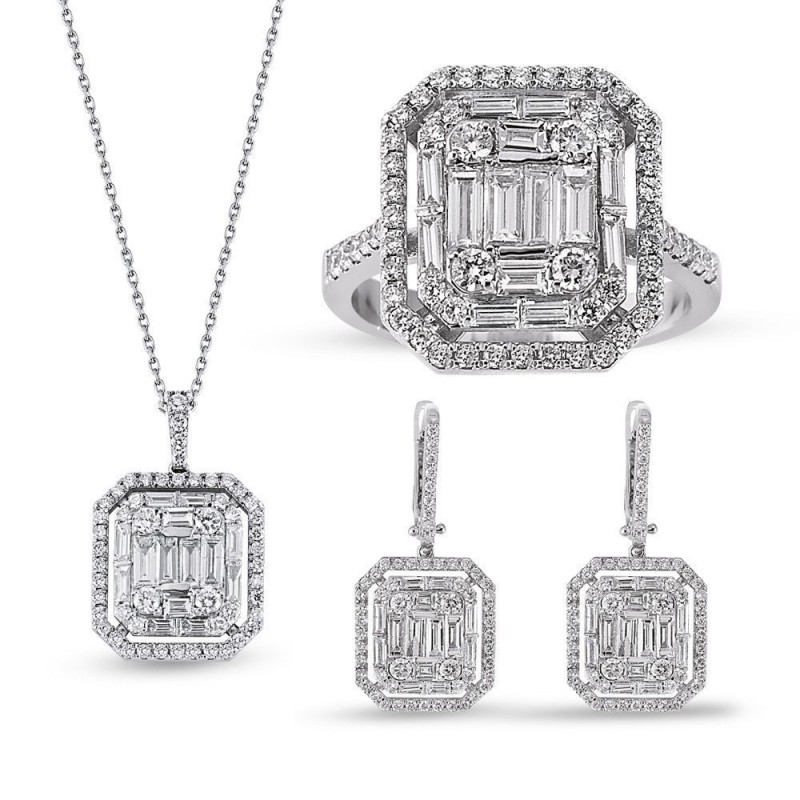 5.17 Karat Baget Pırlanta Set