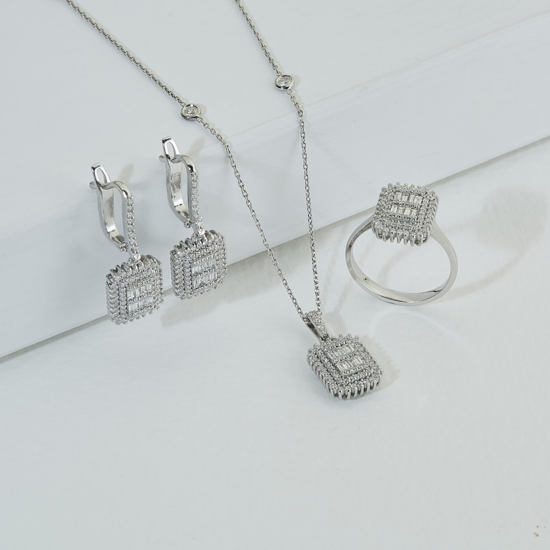 2.15 Karat Baget Pırlanta Set