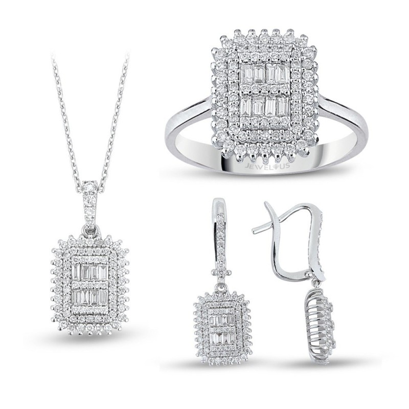2.15 Karat Baget Pırlanta Set