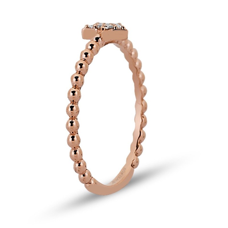 0.05 Karat Pırlanta Minimal Yıldız Yüzük