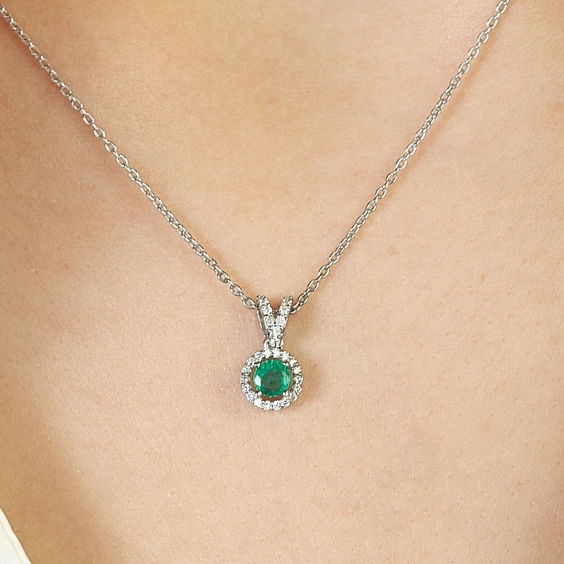 1.29 Karat Zümrüt Taşlı Pırlanta Set