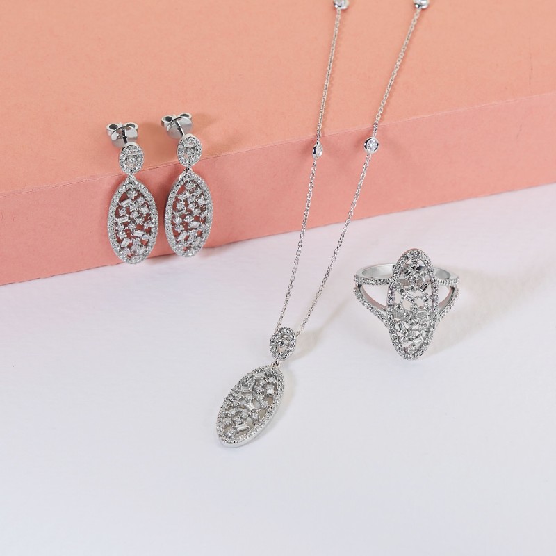 3.19 Karat Baget Pırlanta Set