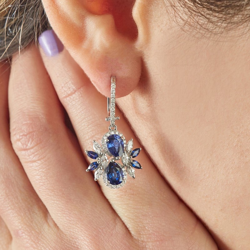11.65 Karat Safir Taşlı Pırlanta Set