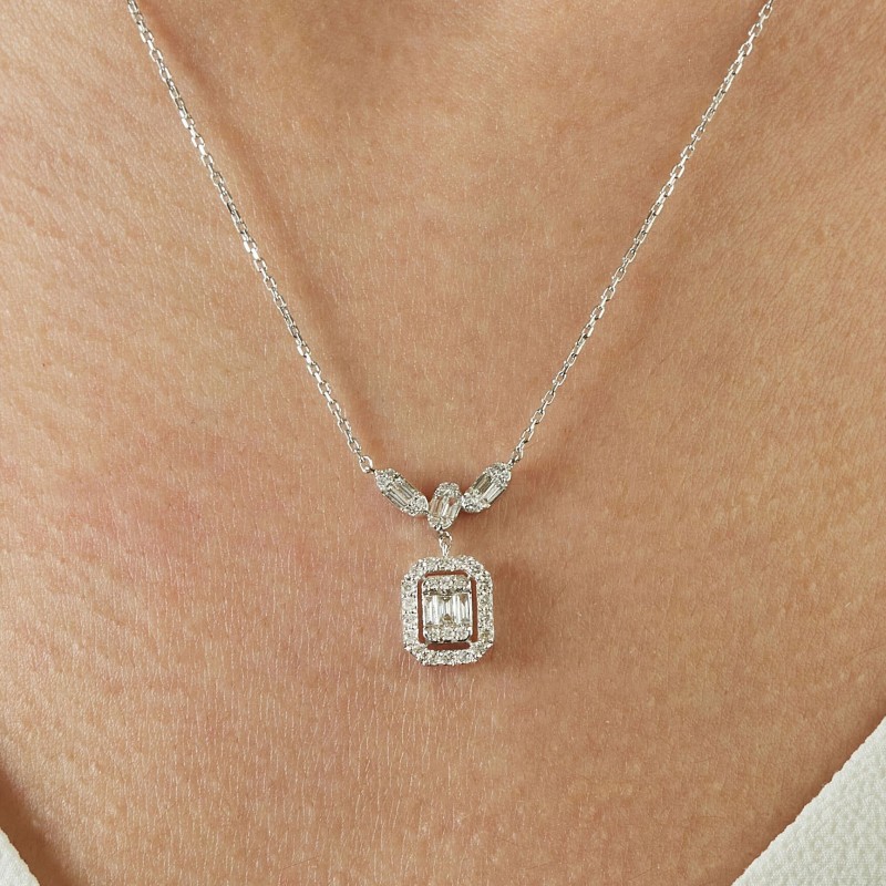 1.11 Karat Baget Pırlanta Set
