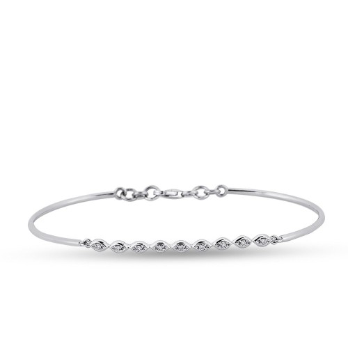 0.09 Karat Pırlanta Minimal Kelepçe Bileklik