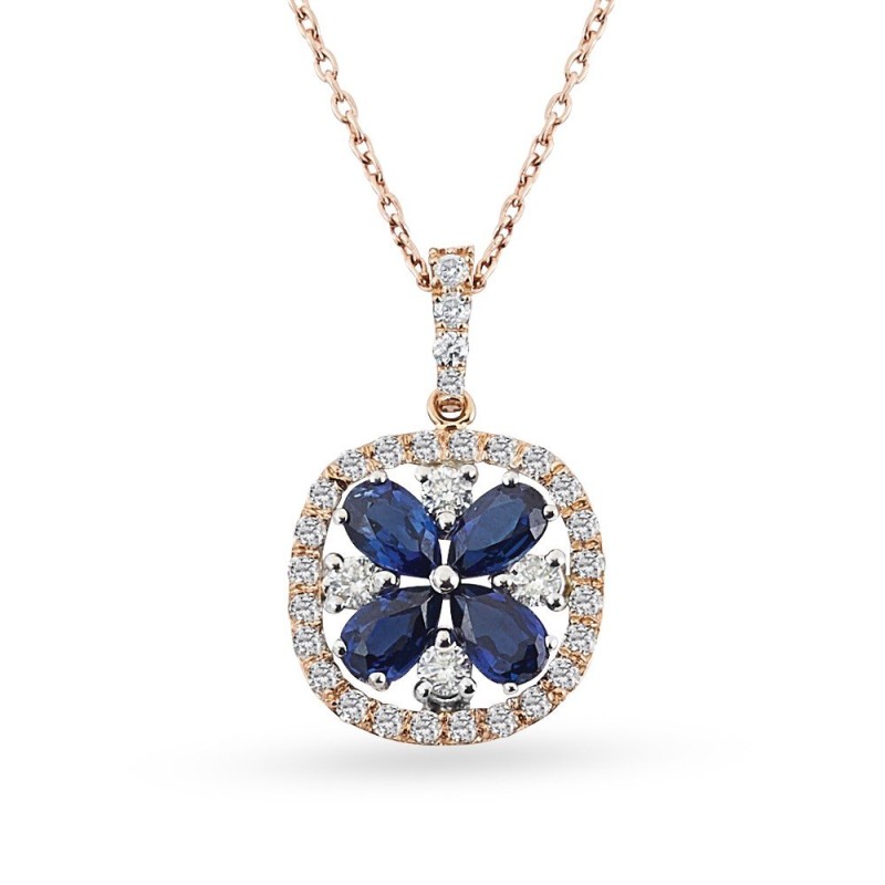 6.76 Karat Safir Taşlı Pırlanta Set