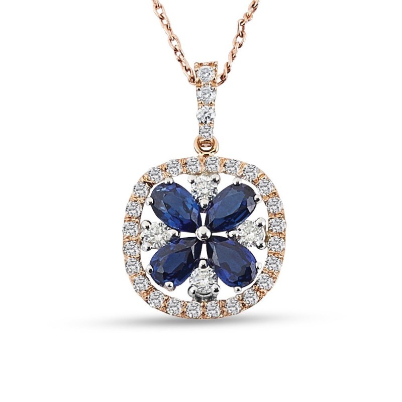 6.76 Karat Safir Taşlı Pırlanta Set