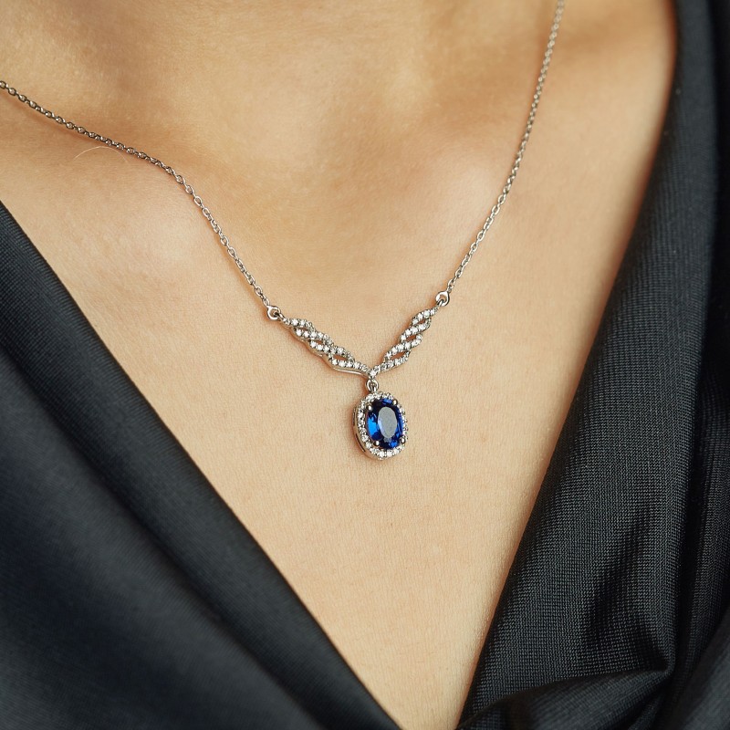 4.67 Karat Safir Taşlı Pırlanta Set