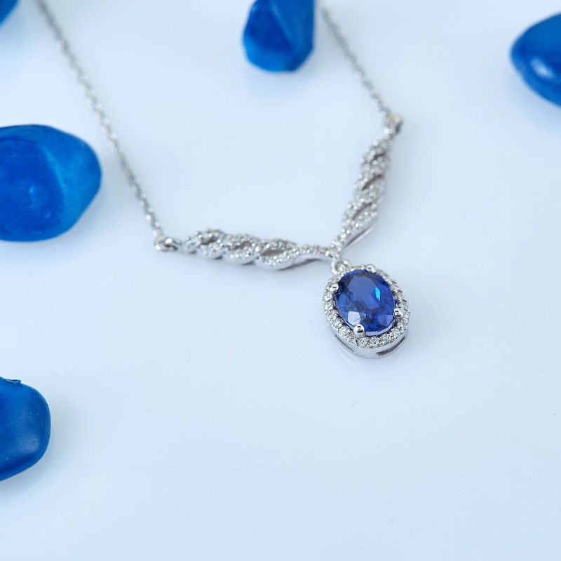 4.67 Karat Safir Taşlı Pırlanta Set