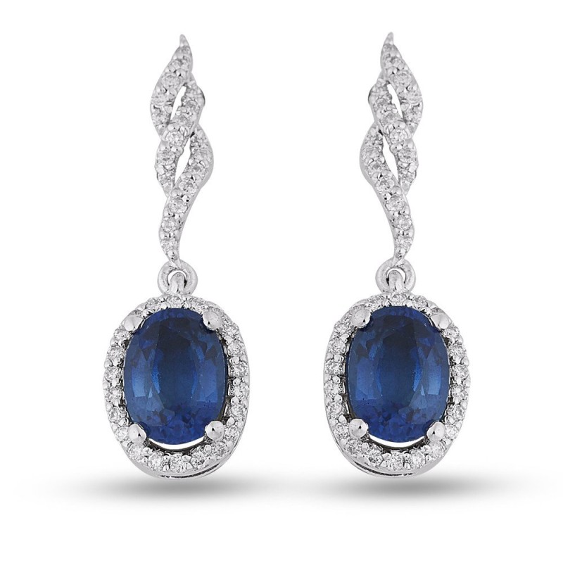 4.67 Karat Safir Taşlı Pırlanta Set