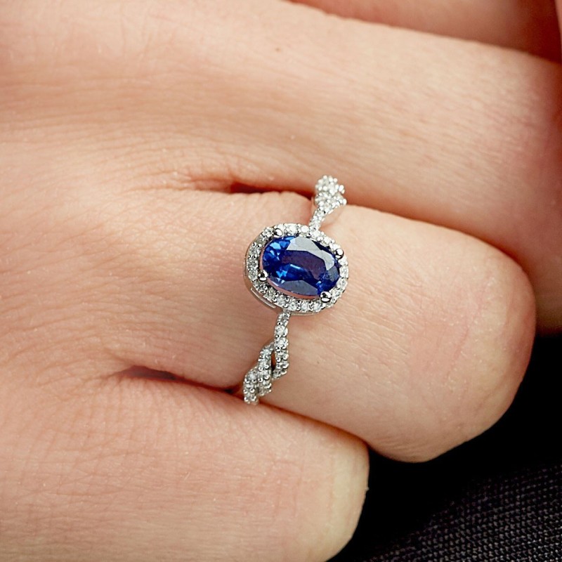 4.67 Karat Safir Taşlı Pırlanta Set