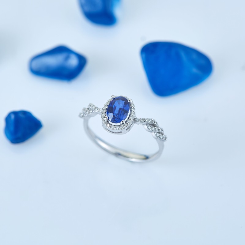 4.67 Karat Safir Taşlı Pırlanta Set
