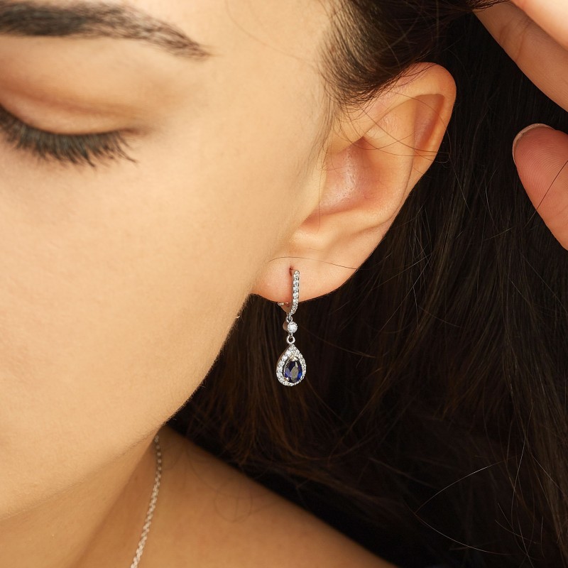 5.47  Karat Safir Taşlı Pırlanta Set