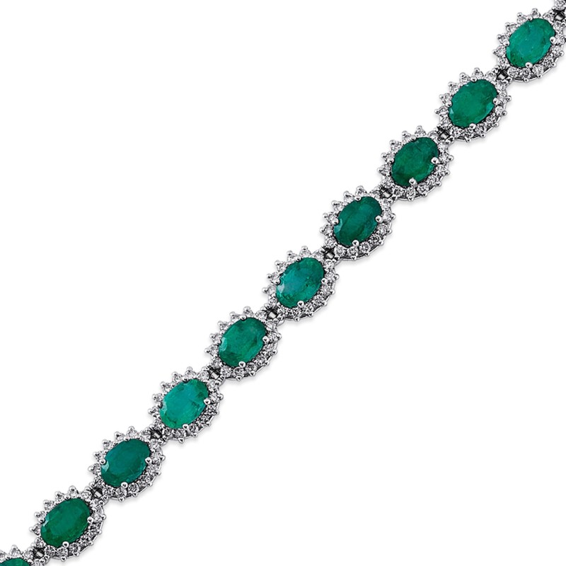 11.58 Karat Zümrüt Taşlı Pırlanta Bileklik