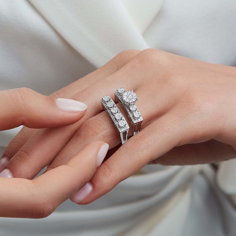 0.79  Karat Pırlanta Twin  Yüzük
