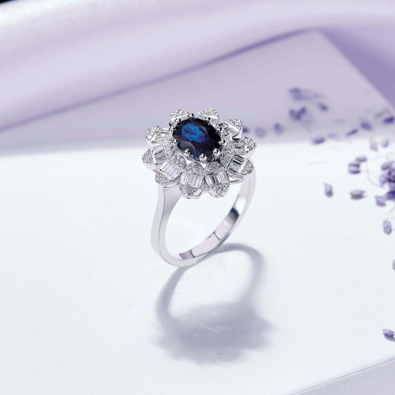2.31  Karat Safir Taşlı Pırlanta  Yüzük