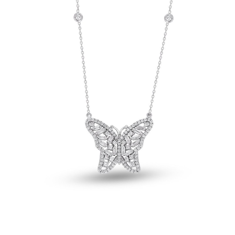 1.23 Karat Baget Taşlı Pırlanta Kolye