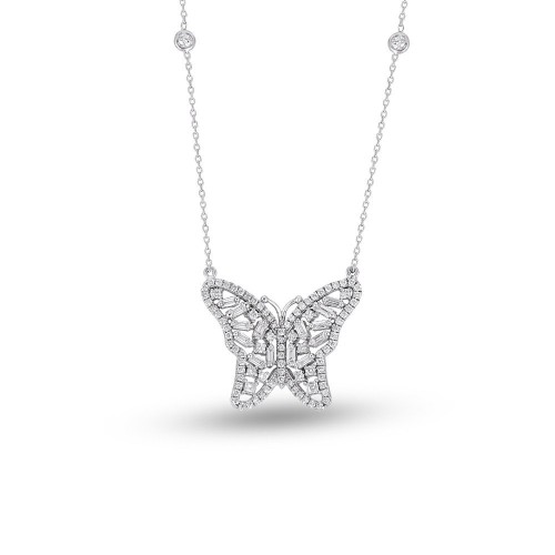 1.23 Karat Baget Taşlı Pırlanta Kolye