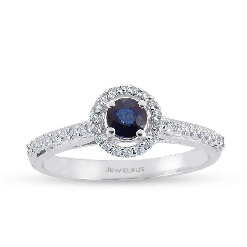 0.60 Karat Safir Taşlı Pırlanta Yüzük