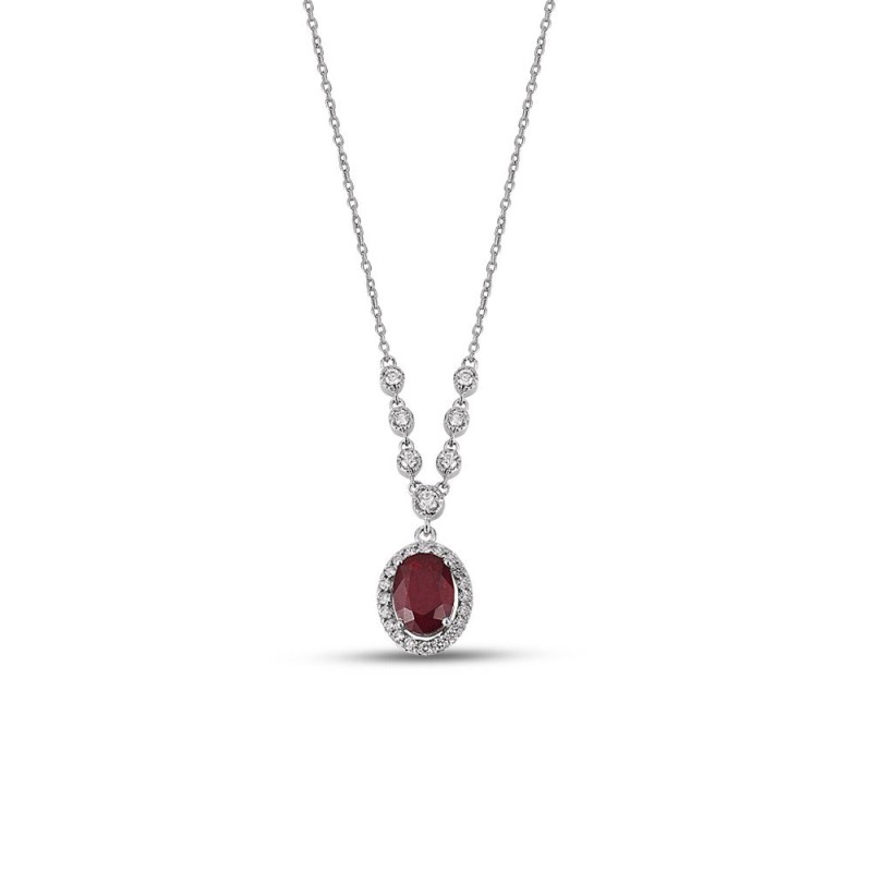 2.26 Karat Yakut Taşlı Pırlanta Kolye