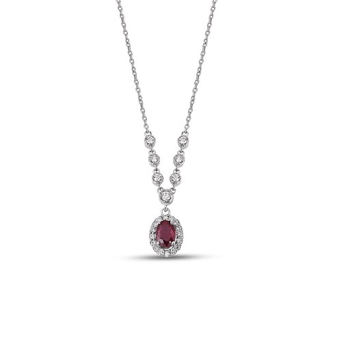 0.99 Karat Yakut Taşlı Pırlanta Kolye