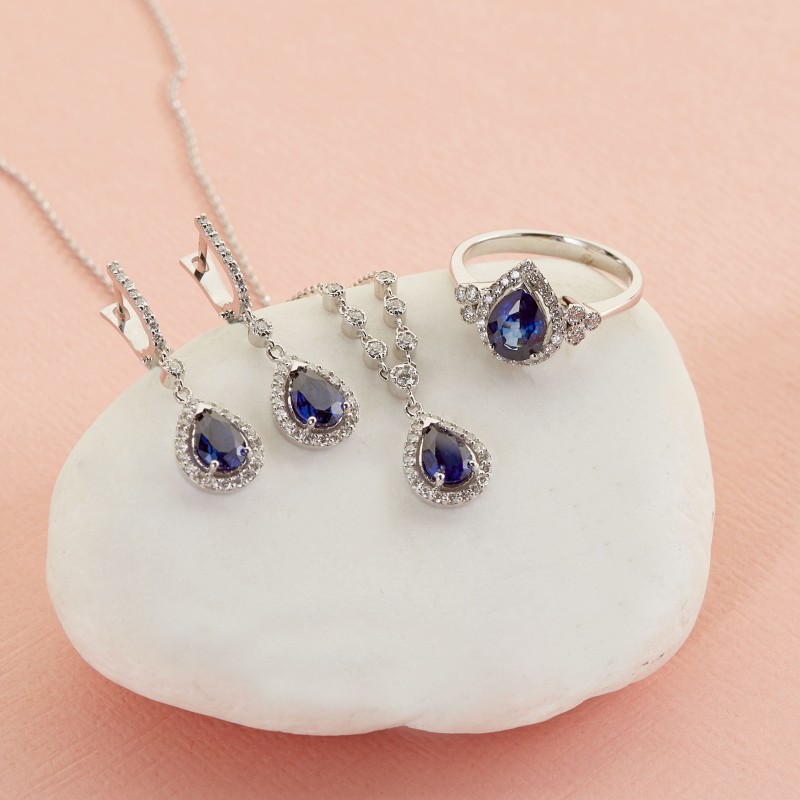 1.94 Karat Safir Taşlı Pırlanta Yüzük
