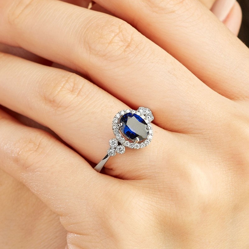 1.93 Karat Safir Taşlı Pırlanta YÜzük