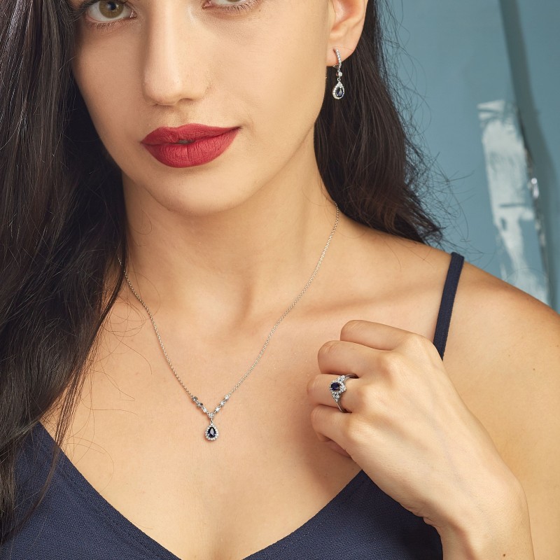0.70 Karat Safir Taşlı Pırlanta Yüzük