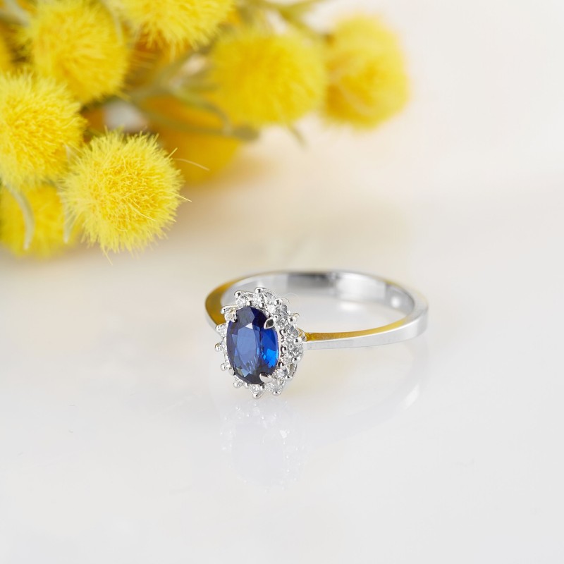 1.06 Karat Safir Taşlı Pırlanta Yüzük